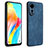 Soft Silicone Gel Leather Snap On Case Cover YZ1 for Oppo A78 4G Blue