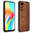 Soft Silicone Gel Leather Snap On Case Cover YZ1 for Oppo A78 4G Brown