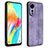 Soft Silicone Gel Leather Snap On Case Cover YZ1 for Oppo A78 4G Clove Purple