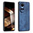 Soft Silicone Gel Leather Snap On Case Cover YZ1 for Oppo Reno10 5G Blue