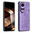 Soft Silicone Gel Leather Snap On Case Cover YZ1 for Oppo Reno10 5G Clove Purple