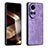 Soft Silicone Gel Leather Snap On Case Cover YZ1 for Oppo Reno10 Pro 5G Clove Purple