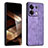 Soft Silicone Gel Leather Snap On Case Cover YZ1 for Xiaomi Redmi Note 13 5G Clove Purple