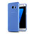 Soft Silicone Gel Matte Finish Cover R02 for Samsung Galaxy S7 Edge G935F Blue