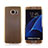 Soft Transparent Flip Case Cover for Samsung Galaxy S7 Edge G935F Gold