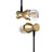 Sports Stereo Earphone Headphone In-Ear H34 Gold