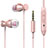 Sports Stereo Earphone Headphone In-Ear H34 Pink