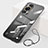 Transparent Crystal Frameless Hard Case Back Cover for Huawei Nova 11 Black