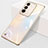 Transparent Crystal Frameless Hard Case Back Cover for Vivo V27 5G Gold