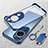 Transparent Crystal Frameless Hard Case Back Cover H01 for Huawei P60 Art Blue