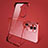 Transparent Crystal Frameless Hard Case Back Cover H01 for Oppo Reno11 Pro 5G Red