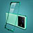 Transparent Crystal Frameless Hard Case Back Cover H01 for Vivo X80 5G Green