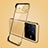 Transparent Crystal Frameless Hard Case Back Cover H01 for Vivo X80 Pro 5G Gold