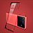 Transparent Crystal Frameless Hard Case Back Cover H01 for Vivo X80 Pro 5G Red