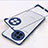 Transparent Crystal Frameless Hard Case Back Cover H01 for Vivo X90 Pro+ Plus 5G Blue