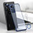 Transparent Crystal Frameless Hard Case Back Cover H02 for Xiaomi Redmi Note 12S Blue