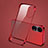 Transparent Crystal Frameless Hard Case Back Cover H03 for Huawei P50 Red