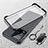 Transparent Crystal Frameless Hard Case Back Cover with Magnetic Finger Ring Stand for Vivo iQOO 10 5G
