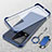 Transparent Crystal Frameless Hard Case Back Cover with Magnetic Finger Ring Stand for Vivo iQOO 10 5G