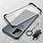 Transparent Crystal Frameless Hard Case Back Cover with Magnetic Finger Ring Stand for Vivo iQOO 7 5G