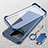 Transparent Crystal Frameless Hard Case Back Cover with Magnetic Finger Ring Stand for Vivo iQOO Neo7 5G