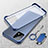 Transparent Crystal Frameless Hard Case Back Cover with Magnetic Finger Ring Stand for Vivo iQOO U3x 5G