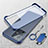 Transparent Crystal Frameless Hard Case Back Cover with Magnetic Finger Ring Stand for Vivo V23 Pro 5G
