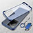 Transparent Crystal Frameless Hard Case Back Cover with Magnetic Finger Ring Stand for Vivo V25 Pro 5G