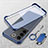 Transparent Crystal Frameless Hard Case Back Cover with Magnetic Finger Ring Stand for Vivo V27 5G