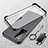 Transparent Crystal Frameless Hard Case Back Cover with Magnetic Finger Ring Stand for Vivo X70 5G