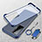 Transparent Crystal Frameless Hard Case Back Cover with Magnetic Finger Ring Stand for Vivo X70 5G