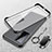 Transparent Crystal Frameless Hard Case Back Cover with Magnetic Finger Ring Stand for Vivo X70 Pro 5G