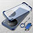 Transparent Crystal Frameless Hard Case Back Cover with Magnetic Finger Ring Stand for Vivo X90 Pro 5G