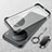 Transparent Crystal Frameless Hard Case Back Cover with Magnetic Finger Ring Stand for Vivo X90 Pro+ Plus 5G