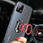 Transparent Crystal Frameless Hard Case Back Cover with Magnetic Finger Ring Stand for Vivo Y31s 5G