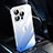 Transparent Crystal Gradient Hard Case Back Cover QC2 for Apple iPhone 13 Pro Blue