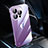 Transparent Crystal Gradient Hard Case Back Cover QC2 for Apple iPhone 13 Pro Max Purple