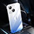 Transparent Crystal Gradient Hard Case Back Cover QC2 for Apple iPhone 14 Blue