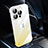 Transparent Crystal Gradient Hard Case Back Cover QC2 for Apple iPhone 15 Pro Max Yellow