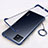 Transparent Crystal Hard Case Back Cover H01 for Oppo A53 5G Blue