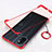 Transparent Crystal Hard Case Back Cover H01 for Oppo A53 Red