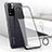 Transparent Crystal Hard Case Back Cover H01 for Xiaomi Redmi Note 11 5G Black