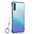 Transparent Crystal Hard Case Back Cover H02 for Huawei P smart S Blue