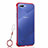 Transparent Crystal Hard Case Back Cover H02 for Oppo A5 Red