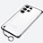 Transparent Crystal Hard Case Back Cover H02 for Samsung Galaxy S21 Ultra 5G Black