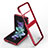 Transparent Crystal Hard Case Back Cover H02 for Samsung Galaxy Z Flip4 5G Red