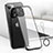 Transparent Crystal Hard Case Back Cover H03 for Apple iPhone 13 Black