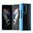 Transparent Crystal Hard Case Back Cover H03 for Samsung Galaxy Z Fold3 5G Blue