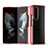 Transparent Crystal Hard Case Back Cover H03 for Samsung Galaxy Z Fold3 5G Red