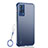 Transparent Crystal Hard Case Back Cover H03 for Vivo iQOO 8 Pro 5G Blue